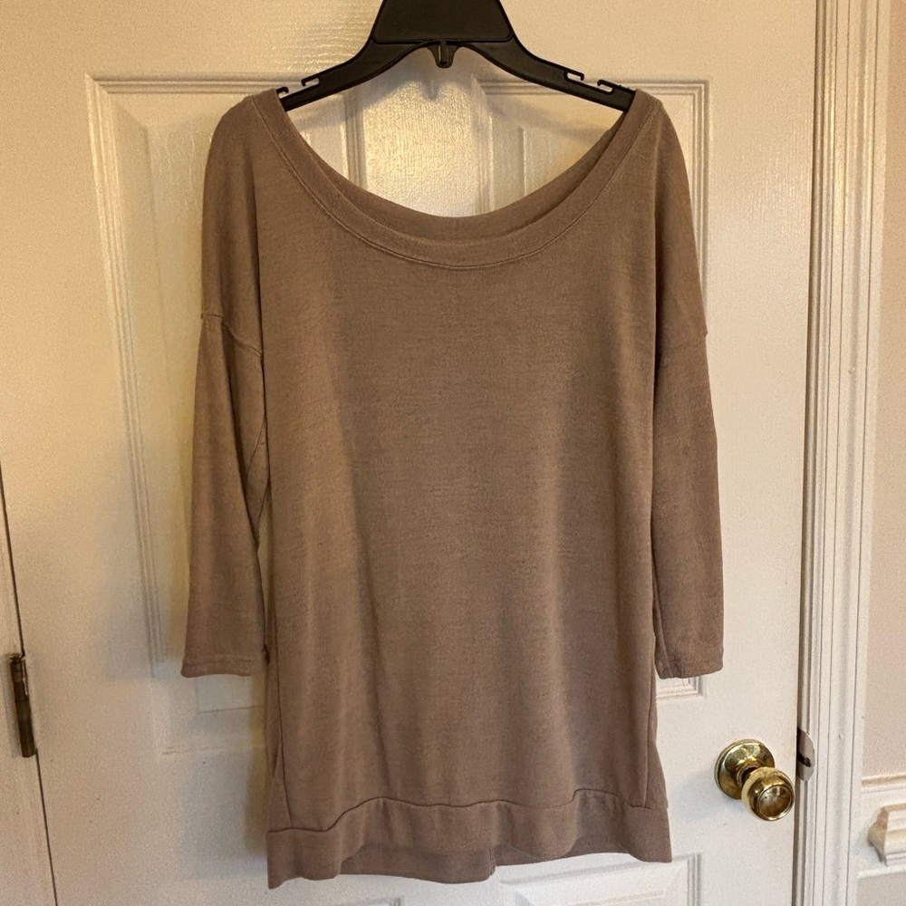 Charming Charlies Light Brown Knit Top